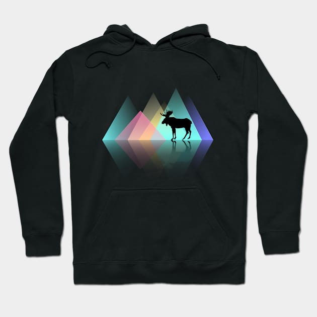 Moose - Moose Retro Hoodie by Kudostees